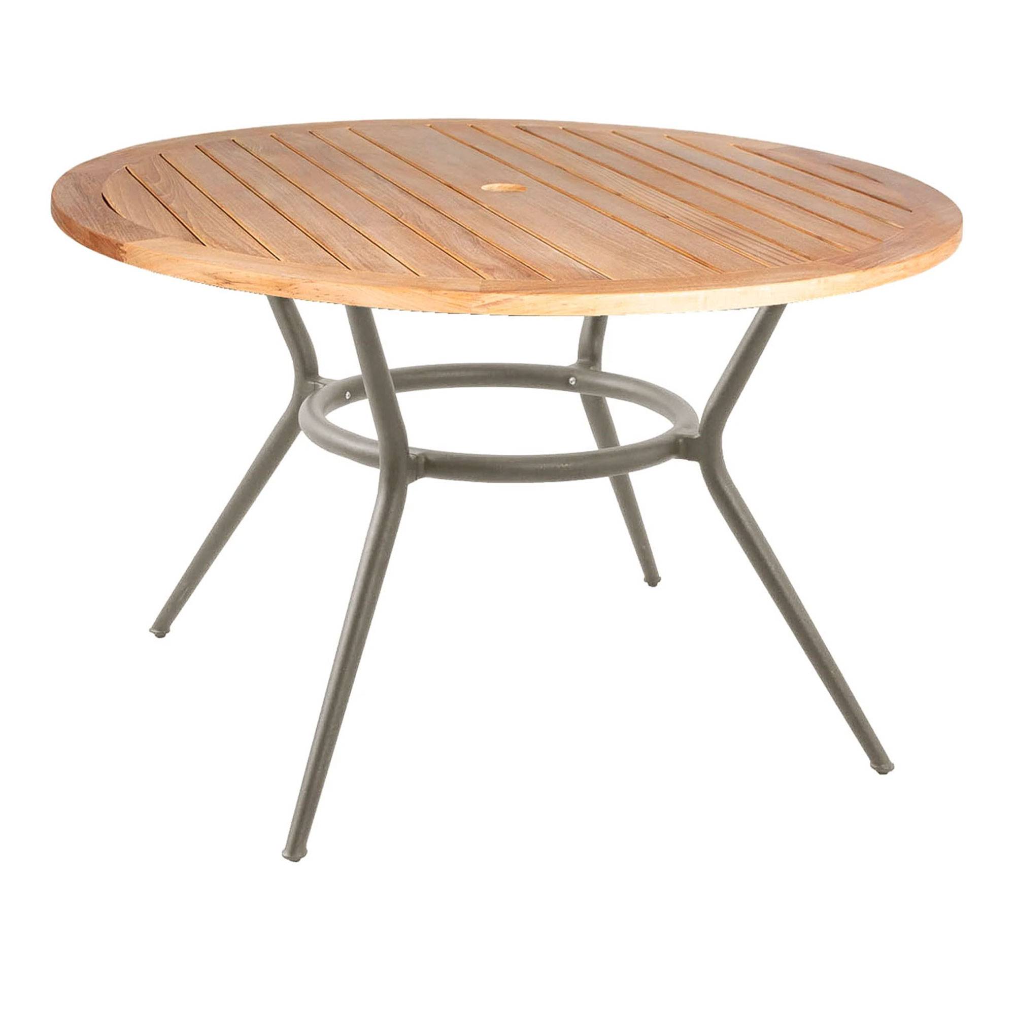 Cane-Line - Joy Round Table 120, Teak - Udendørs spiseborde - Cane-line Design Team - Beige - Naturmateriale/Metal