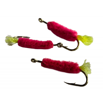 Chenilleräka Långskaftad #8 3 Pack (Färg: Rosa)