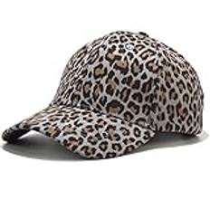 Yixda Baseballkeps unisex solhatt baseballkepsar justerbar utomhus solskydd keps, Leopard grå, En Storlek