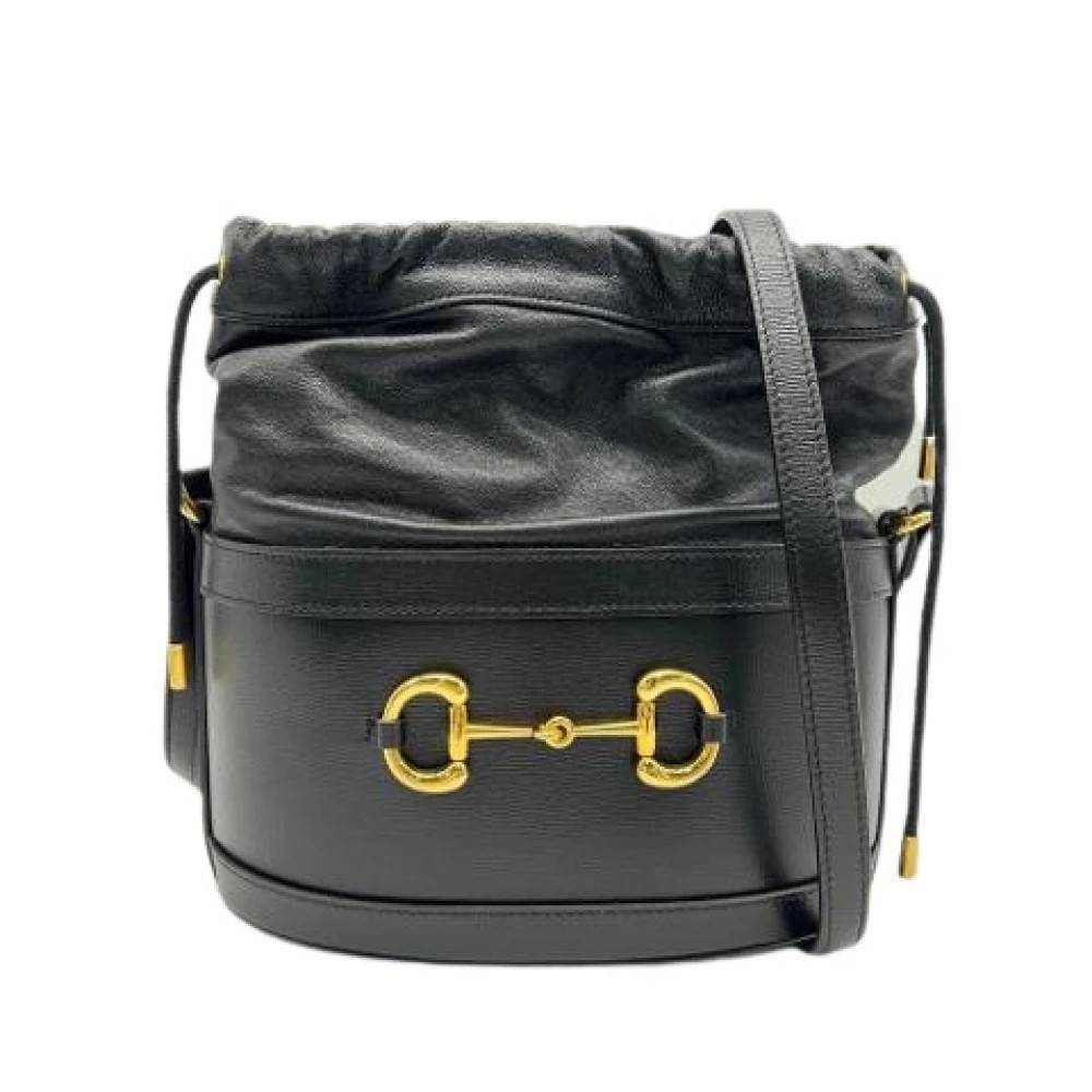 Gucci Vintage Pre-owned Horsebit Skuldertaske - Vintage - Dame - Sort - ONE SIZE - Uld