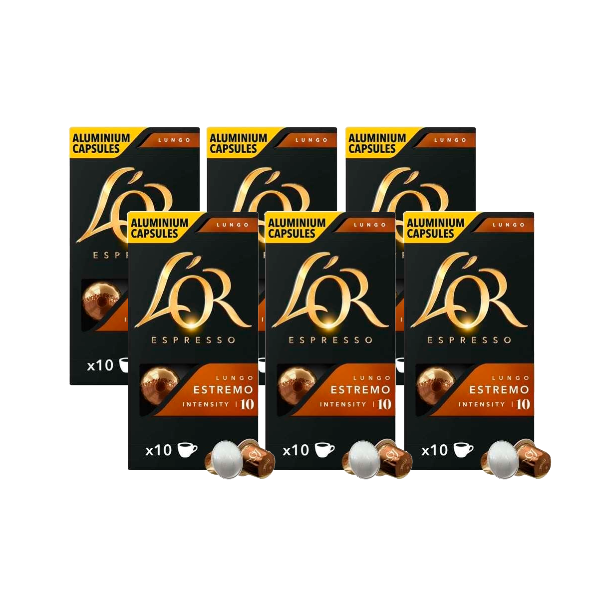 L'OR Capsules - Lungo Estremo - 6 Bags - Bundle