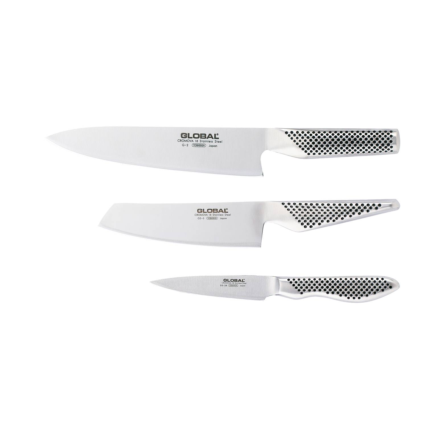 Global Knivset 3-delar (G-2, GS-5, GS-38)