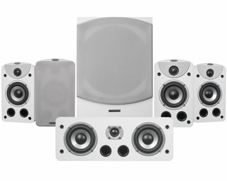 Dynavoice Magic S-4 EX Högtalarpaket 5.1 med Magic MW10, vit