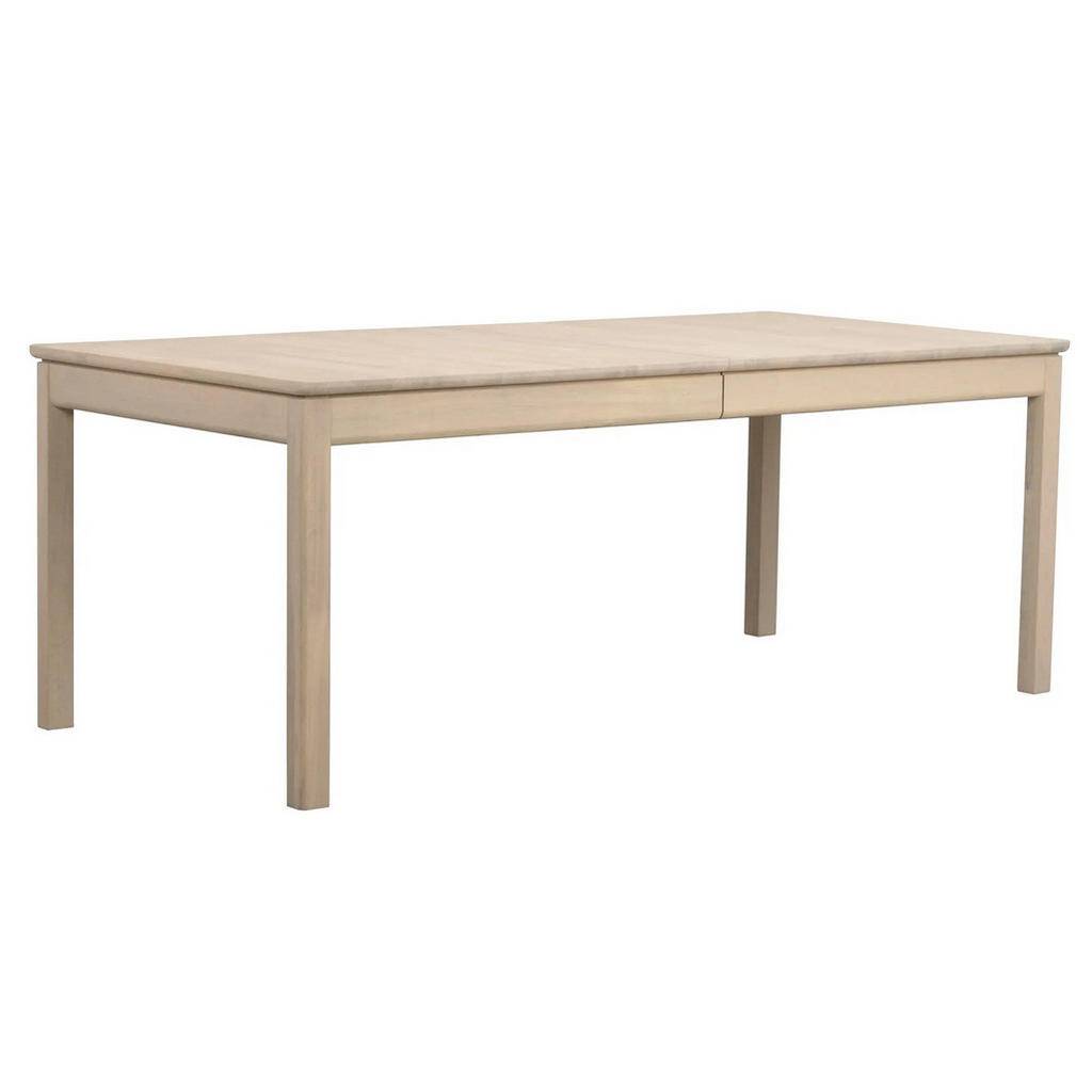 MATBORD 200/95/76 cm massivt trä trä utdragbar, finns i olika trädekorer rektangulär ek Bianco