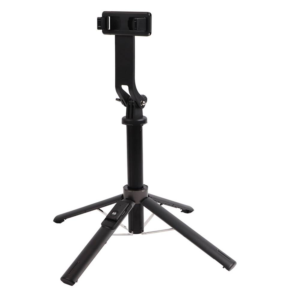 Stabilt stativ til iPhone og Android med Bluetooth-fjernbetjening, teleskopisk selfiestangforlænger lavet af aluminiumslegering, foldbar og