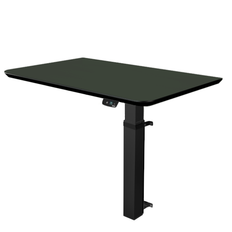 Delta vægmonteret hæve sænke bord - Racing green linoleum - Outlet - Dencon