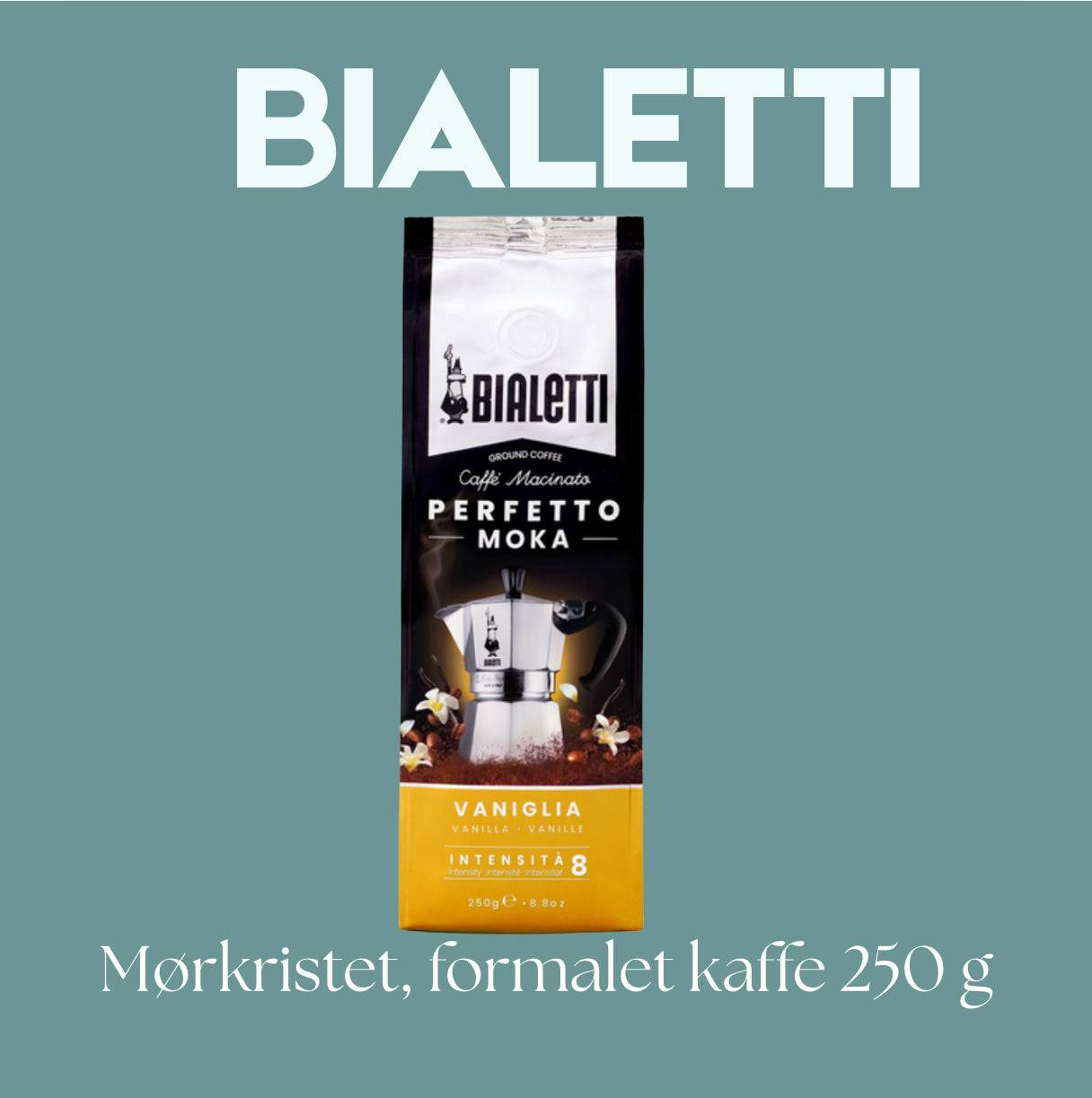 Bialetti Perfetto Moka Vanilje – Formalet kaffe – 250 g - 250 g