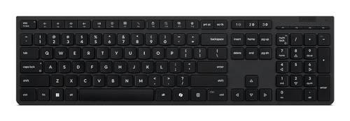 Lenovo Professional Wireless Rechargeable (Nordic) keyboard Home/Office RF Wireless + Bluetooth Black