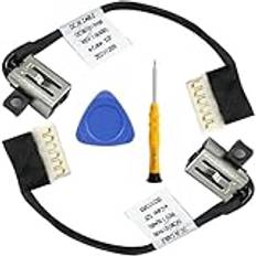 ZHUROUPU Ersättare DC Eluttag Laddningsport Kabel GDM50 för Dell INSPIRON 15 3510 3511 3520 I5-1135G7 3525 3515 3521 Vostro 15 3510 3515 14 3420 DC30 DC30 DC30 017H000 231X7 DC301018100 0231X7 (2 st)