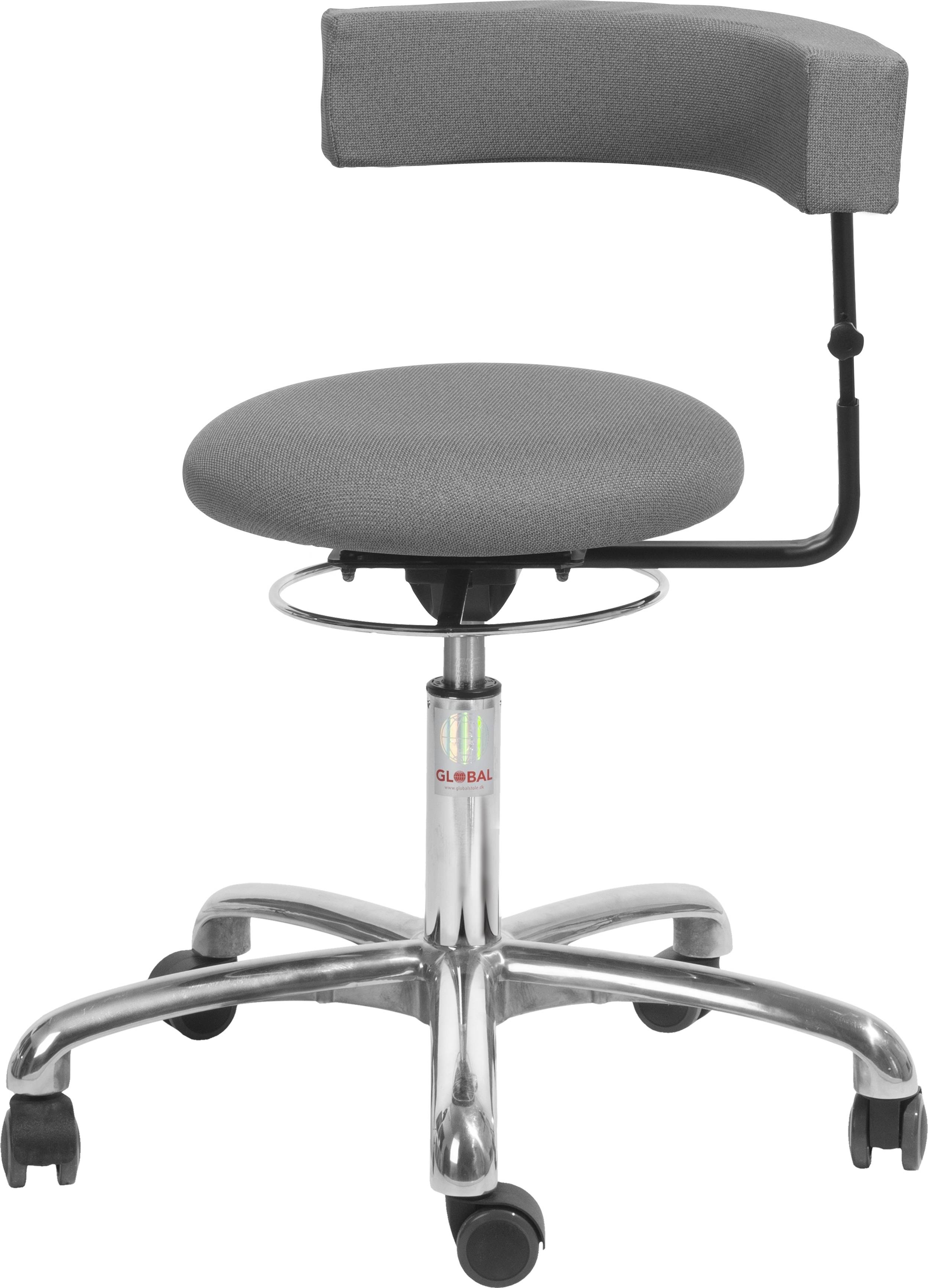 Saturn Plus Stol, Grå, Stof, 45-58 cm, Alu