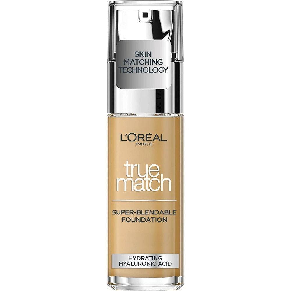 L'Oreal Paris True Match flytande foundation 7R/7C Ambre Rose SPF 17 30 ml testprodukt