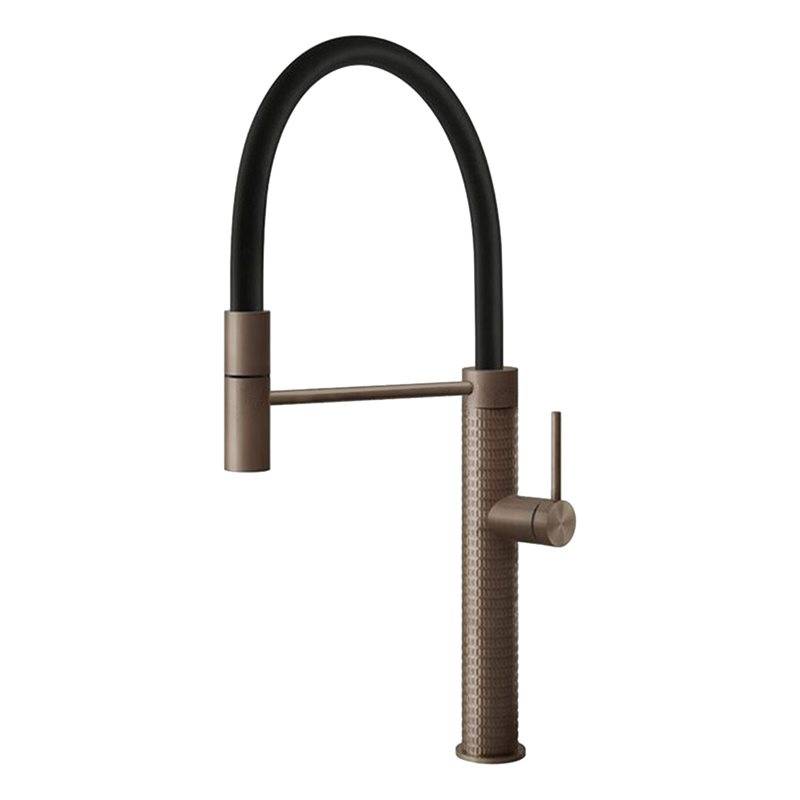 Köksblandare Gessi 316 60012 med Utdragbar Pip Borstad Koppar PVD