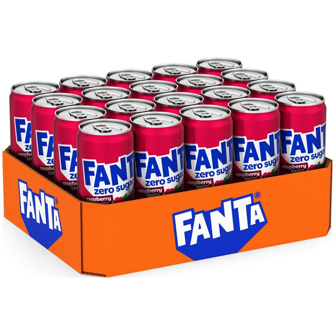 20 X Fanta Raspberry Zero 330 Ml