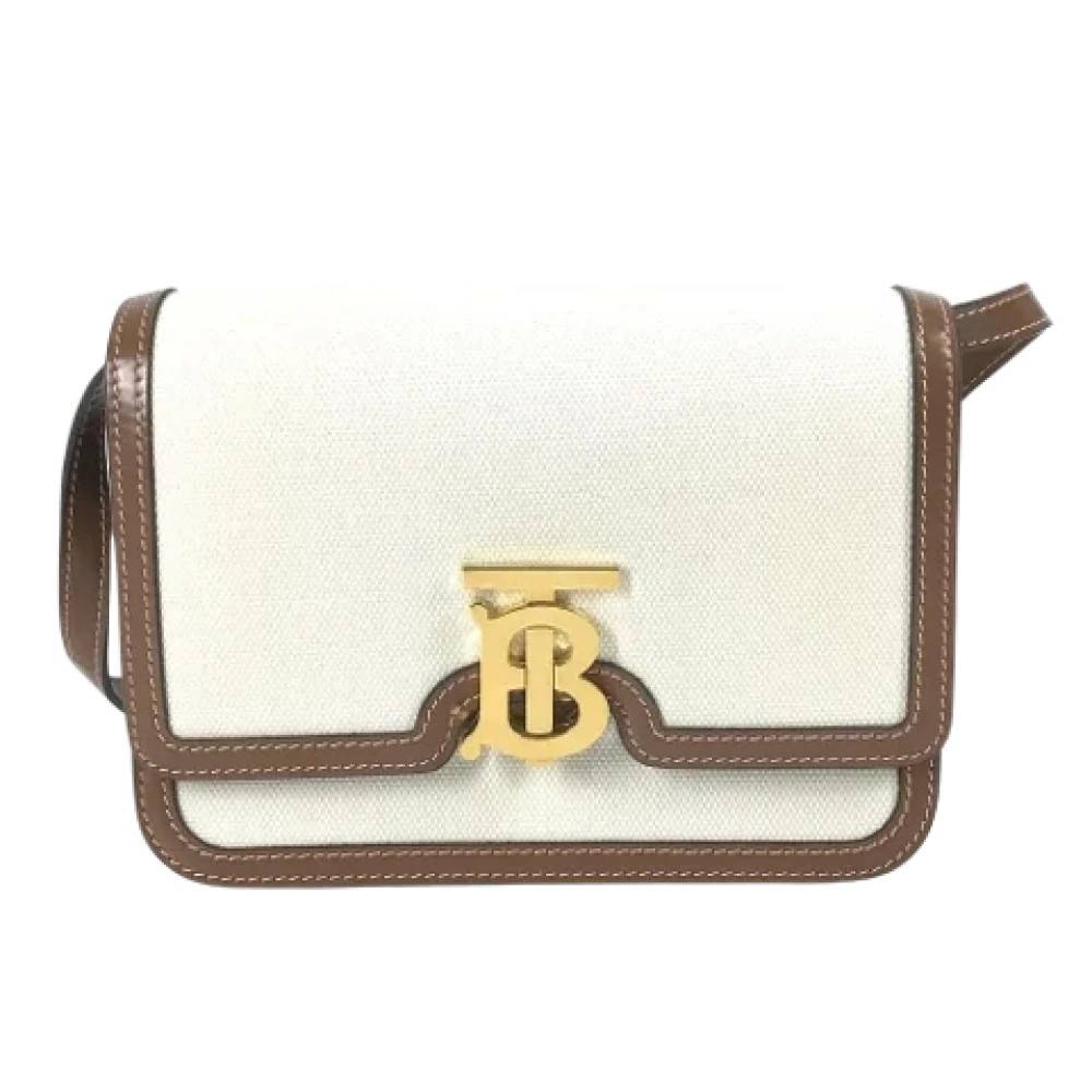 Burberry Vintage Pre-owned Stof skuldertasker - Vintage - Dame - Beige - ONE SIZE - Uld
