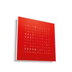 Qlocktwo - Qlocktwo Earth 45 Stainless Steel - Red Pepper, EN - Klockor - Biegert &amp; Funk - Röd