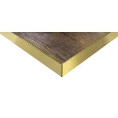 AL387 bordsskiva, laminat, rak guld aluminiumkant, tjocklek 3,87/2,1 cm (70 diameter cm)