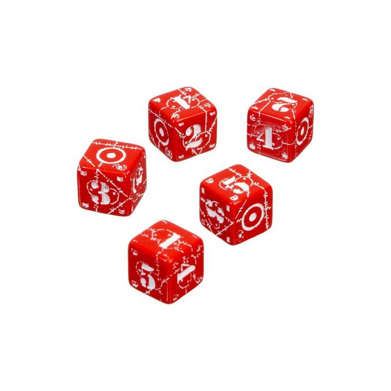 Battle United Kingdom Red & white D6 Dice (15)