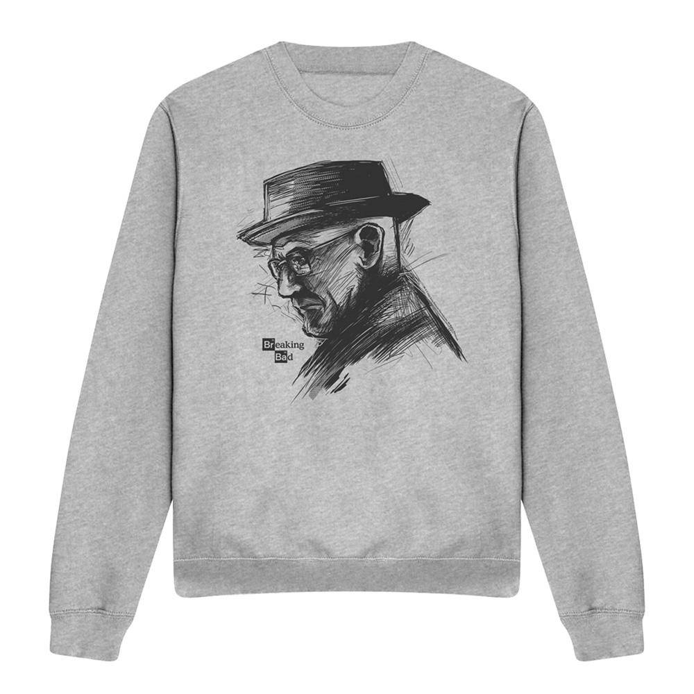 Breaking Bad Unisex Adult Heisenberg Sketch Sweatshirt L