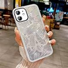 ESONG Transparent Glitter Fodral För Samsung Galaxy S22 Smalt Skal,Ultratunt Klart bling estetisk Case För Flickor Kvinnor,Mjukt Silikon Stöttåligt Skyddande telefonfodral Vit