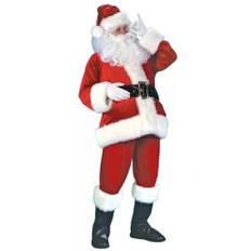 Jul Jultomte For Män Deluxe 11 St Cosplay Kostym Klassisk Röd Sammet Xmas Vuxen Jultomte Utklädningsdräkt Julfest Dress Up(XXL)