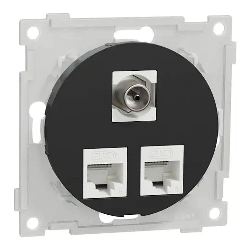 Vägguttag Elko One Modularuttag 2x8 K6 UTP