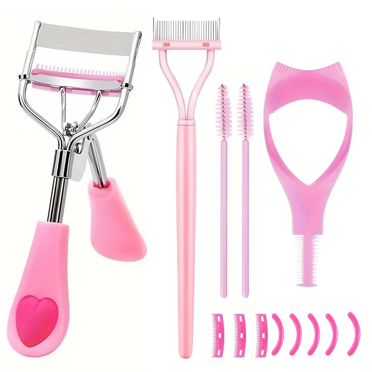 13pcs Eyelash Curler Tools Set Classic Portable Eyelash Curler Equipped With 1 Comb, 1 Divider 3 Clips 5 Replacement Pads Dramatic Eyelash Curling Tool Set Eyelash Curlers