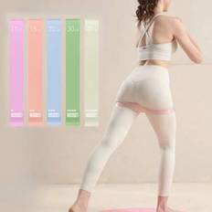 5 st Yoga Fitness Shaping Rehabilitering Sports Resistance Band Set - Multifärgad (Multi-size)