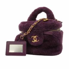 Chanel Vintage, Pre-owned, Dame, Lilla, ONE SIZE, Faux Fur, Pre-owned Faux Fur chanel-tasker