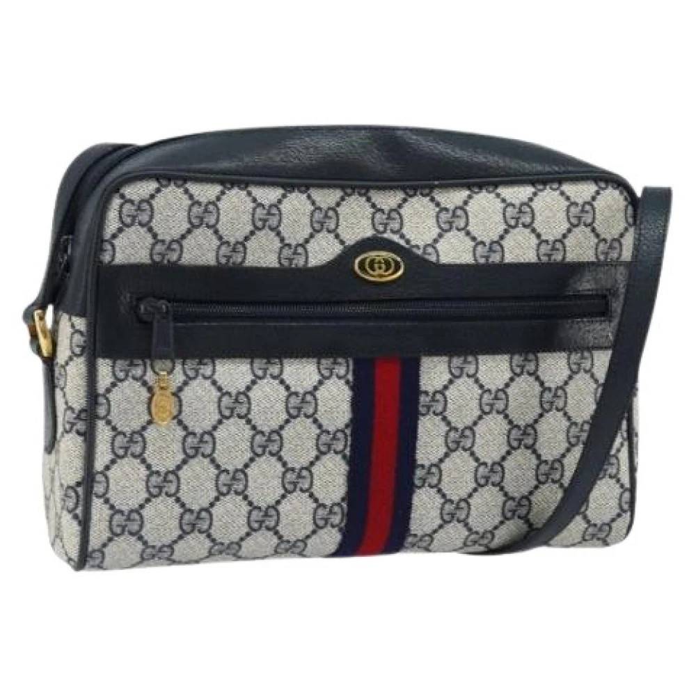 Gucci Vintage Pre-owned Vintage Skuldertaske - Vintage - Dame - Blå - ONE SIZE - Uld
