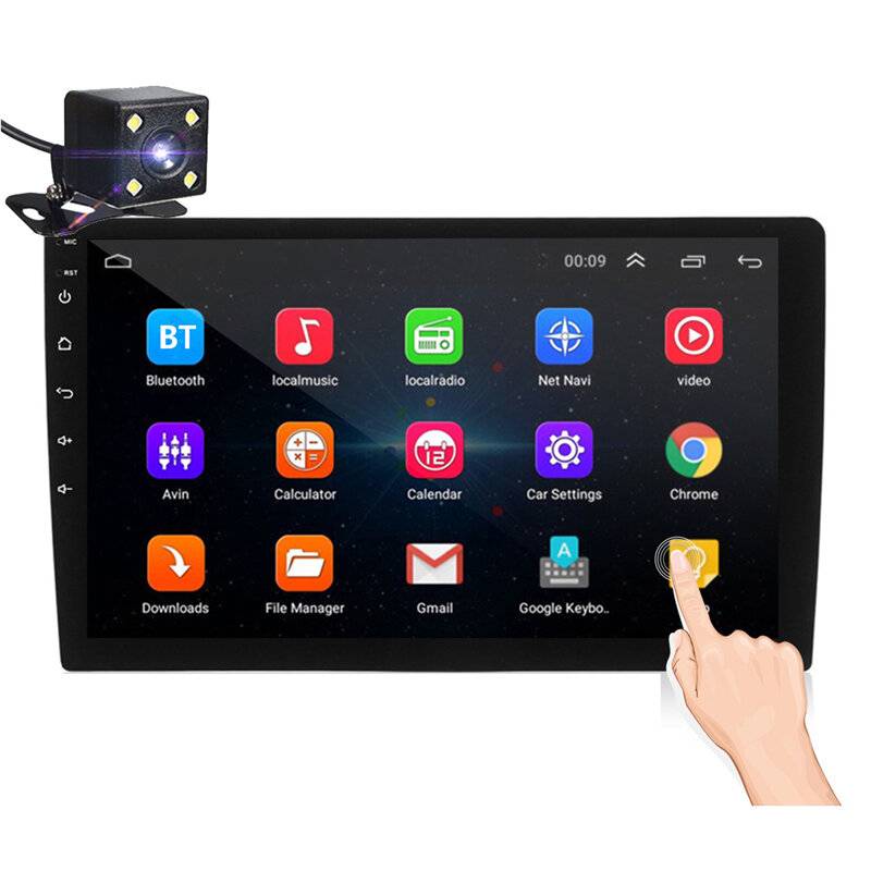 iMars 10.1 tum 2Din för Android 10.0 Bilstereo Radio 2+32G IPS 2.5D Pekskärm MP5-spelare GPS WIFI FM med Backkamera