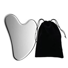 304 Stainless Steel Gua Sha Ansiktsverktyg - Ansiktsmassageverktyg - Smidig robust metall Guasha-verktyg för ansiktskroppen Minska svullnader - Massag - Silver