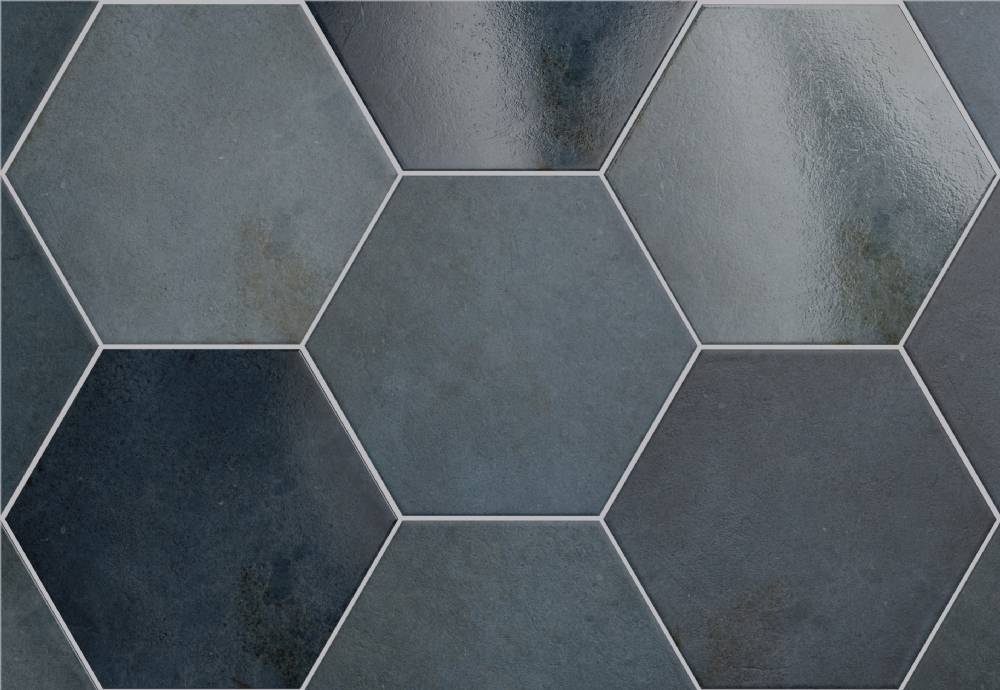 Lhådös story indigo hexagon 17,5x20
