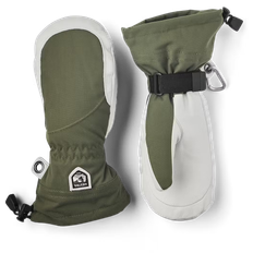 Hestra Heli Ski Female Mitt Skihandsker Dame, Olive & offwhite / 7