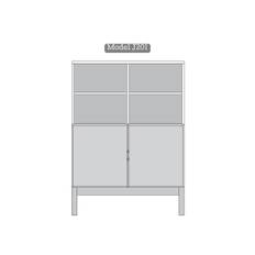 Klim Highboard 103137 (B103 x H137 x D30 cm, Model J201, Prisgruppe 3)