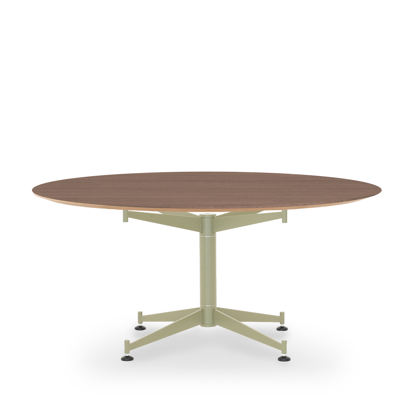 Star Table / Veneer B2B - 73-75 / Ø160 Veneer / Matte dark stained Reed green