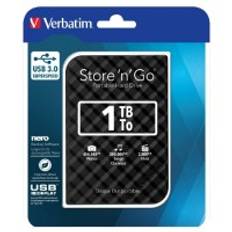 Harddisk 1TB USB3.0 ekstern, 6,35 cm (2,5Z) - Andet 1000 GB