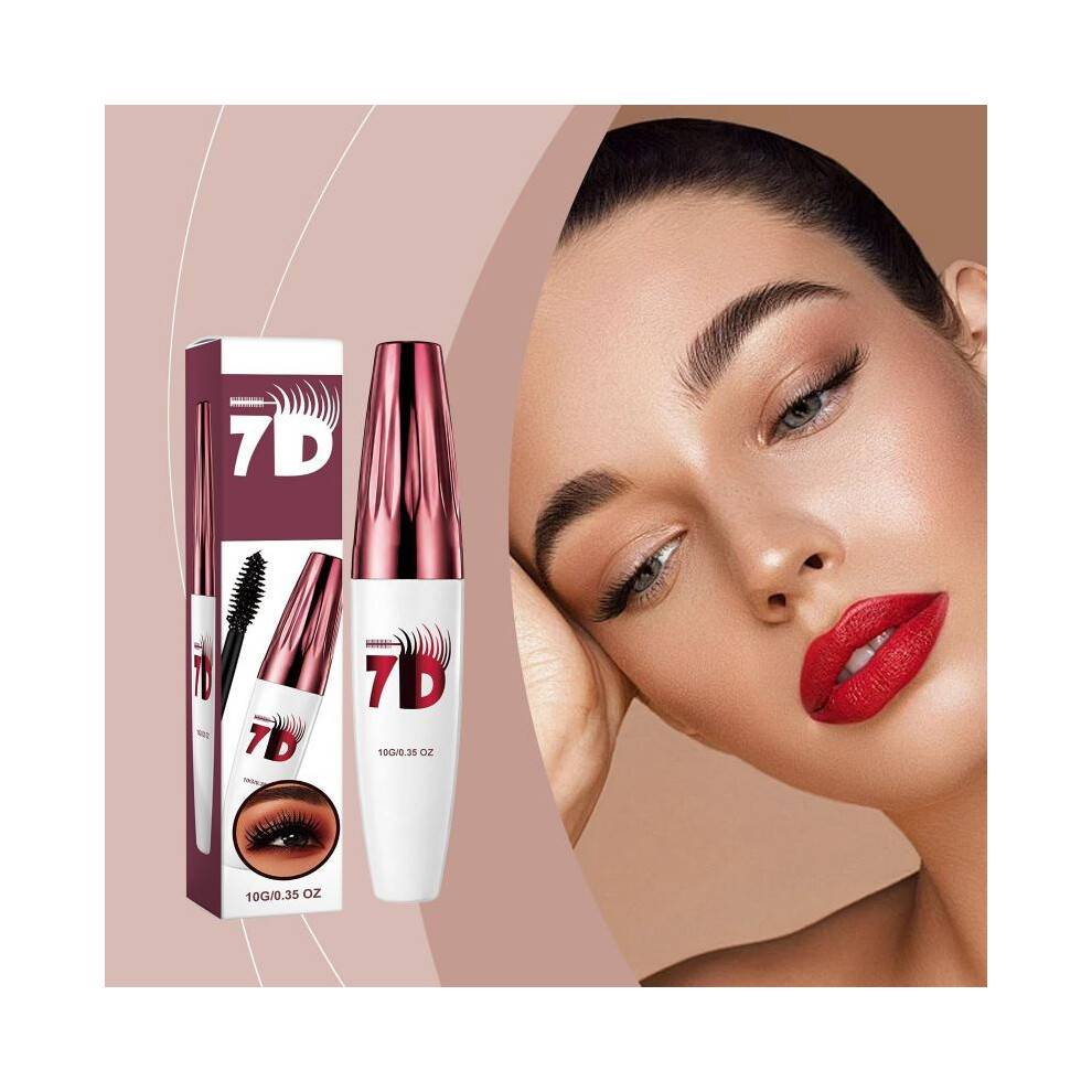 (Dark brown) Volumizing Mascara Waterproof Smudge-Proof Long-Lasting Curl Lengthening Natural Defining Brush