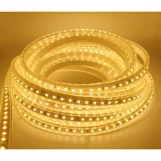5 m. vandtæt LED strip (Type X-2) - 230V, IP67, 1300lm/m, 10W/m, kan klippes for hver 10cm - Forpakning : 5m pose, Kulør : Kold