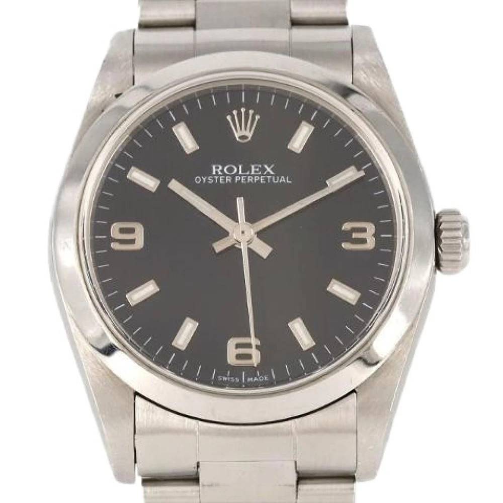 Rolex Vintage - Pre-owned Oyster Perpetual Klocka i rostfritt stål Vintage - Dam - ONE Size -
