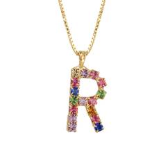 Caroline Svedbom Letter R Halsband (Guld) - 70cm