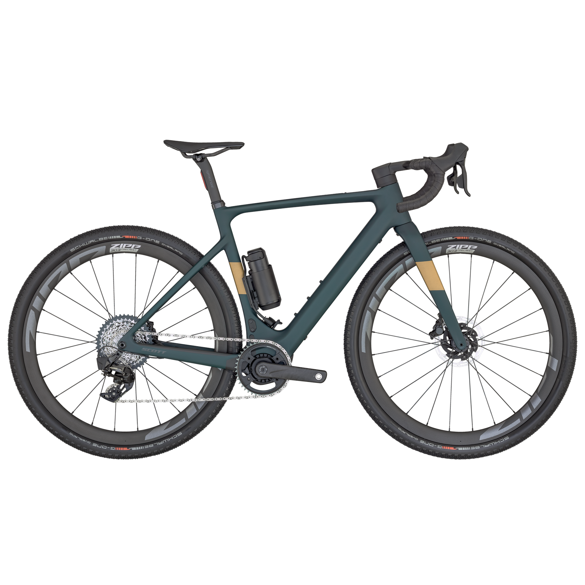 Scott Solace Gravel eRIDE 10 2025 - Sram Force XPLR eTap AXS 1x12sp - Zipp 303 Firecrest - 131 / L / Petrol Green