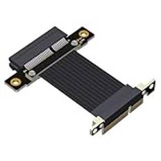 LOLPALONE PCI-e X4 A X4 förlängningsadapter, PCIe Riser Extender förlängningsadapter, stöder nätverkskort, SSD, USB-kort, längd 15 cm