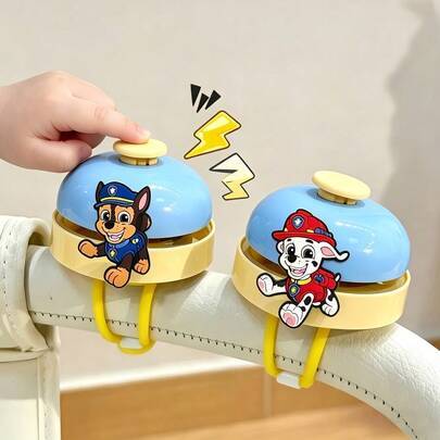 1/2 st Paw Patrol söta universella dekorationstillbehör för barnvagn/cykel, handpressad klocka med extra högt ljud - Multifärgad (Stil-Blå,Stil - Röd,Stil-Röd+Blå)