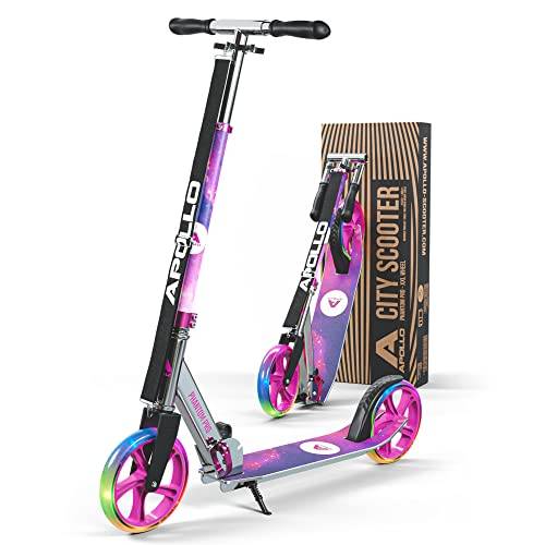 Apollo Phantom Pro City Scooter, Roller Kinder & Erwachsene, Starlight, LED