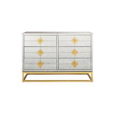 Delphine byrå mässing OUTLET - Transparent / Guld (L: 127 x B: 51 x H: 83 cm)