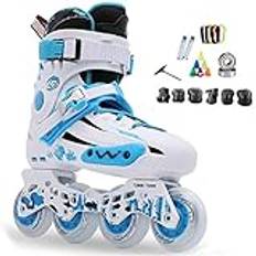 Rullskridskor inline-skridskor professionella Slalom Skridskor för vuxna Skor Sliding Free Skate Patins Storlek 35–44 bra som sneakers, 3 färger (blå, EU 42/US 9/UK8/JP 26 cm)