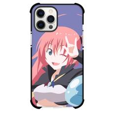 That Time I Got Reincarnated As A Slime Milim Nava Case For iPhone Samsung Galaxy Pixel OnePlus Vivo Xiaomi Asus Sony Motorola Nokia - Milim Nava Rock on Cartoon Art Purple Background