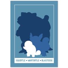 Squirtle - Wartortle - Blastoise - Poster - 50X70 cm / 20X28?