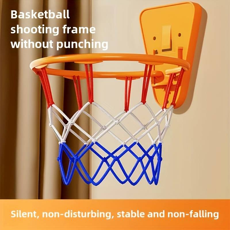 TEMU Non Drilling Basketball Frame, Silent Basketball Stand - Wall Mounted Foldable Basketball Stand, Preferred Gift For Basketball Enthusiasts