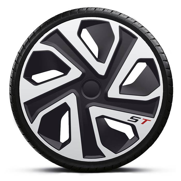 Hjulkapsler 4 stk. - ST Silver Black - Str. 19"